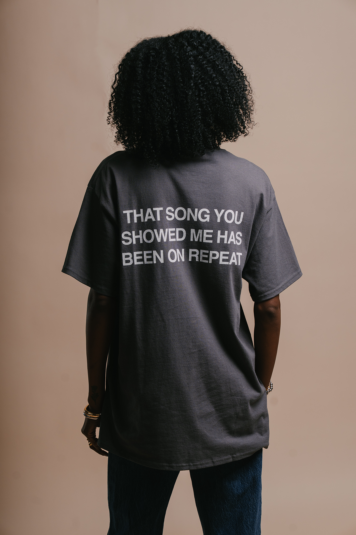 songrepeats charcoal tee
