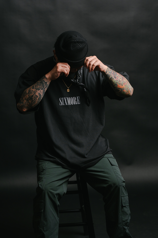 loveyourself oversized black tee