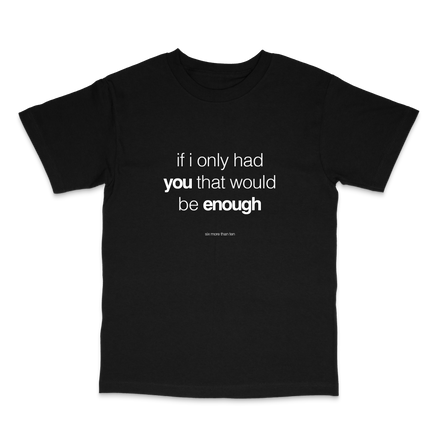 morethanenough black tee