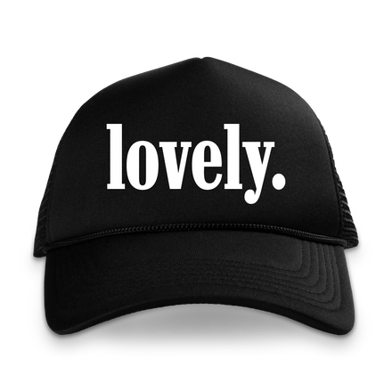 lovely black trucker hat