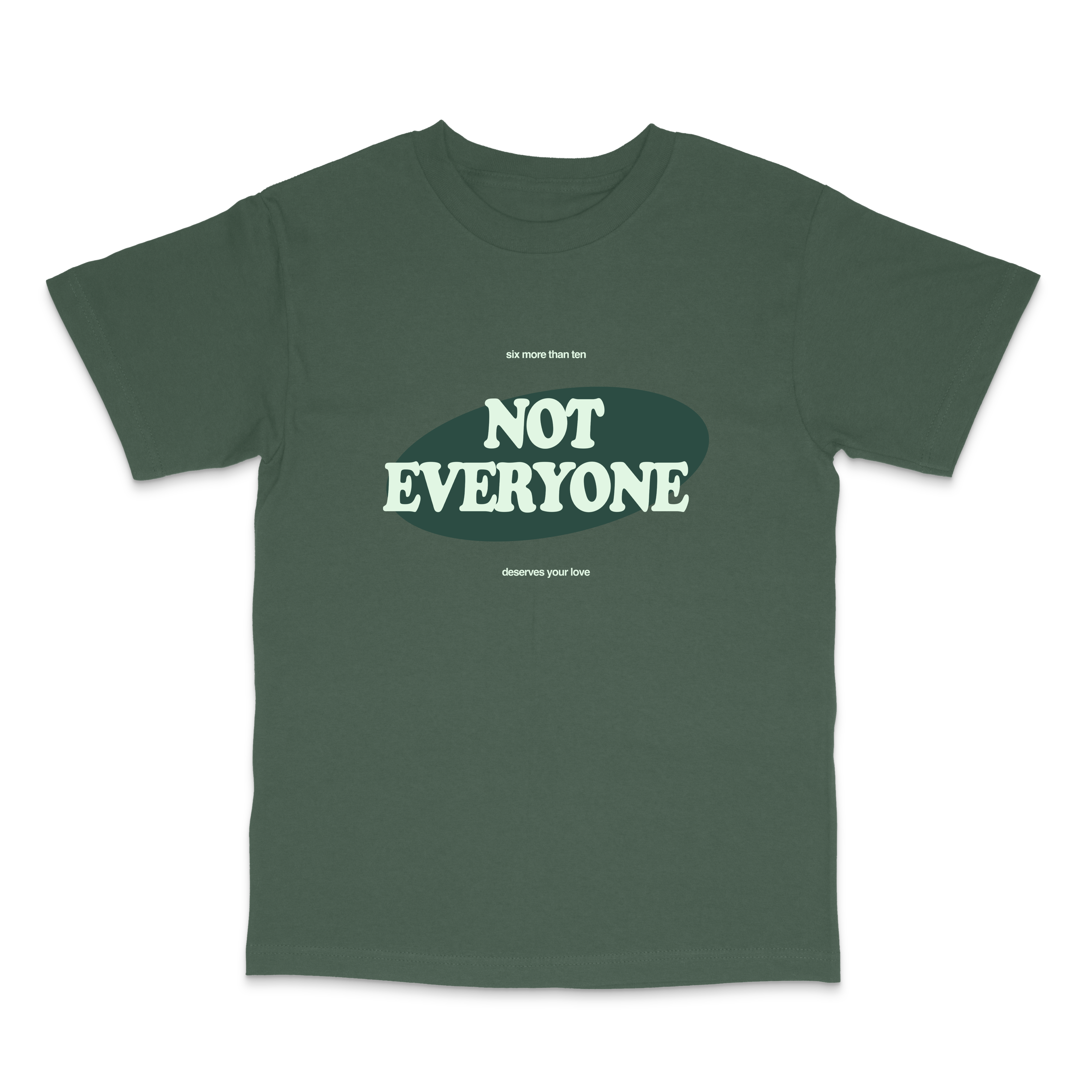 noteveryonevintage forest green tee