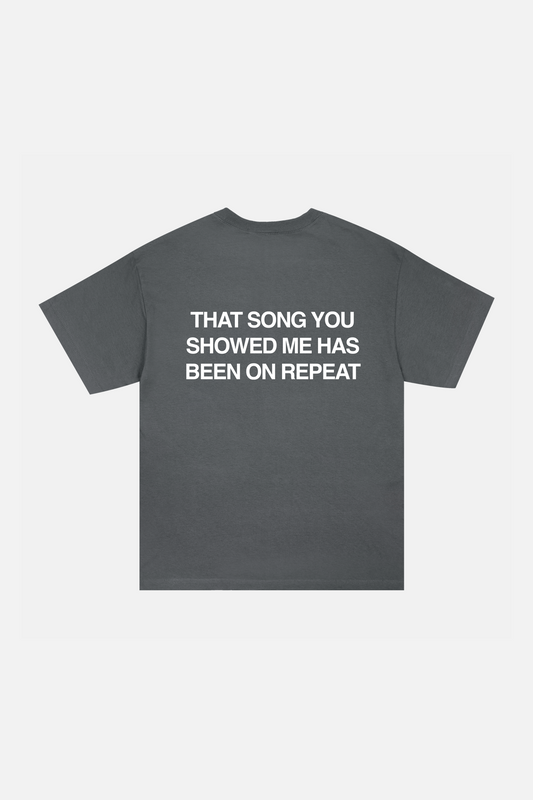 songrepeats charcoal tee